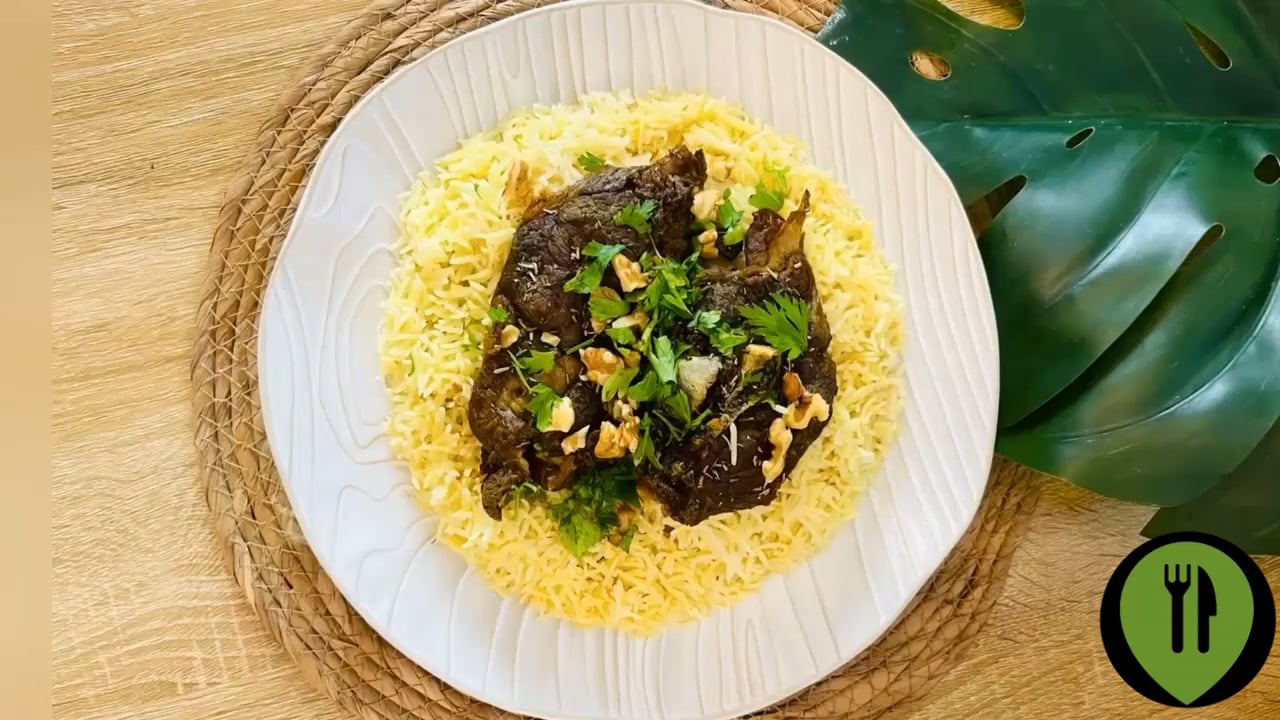 لحم مع أرز